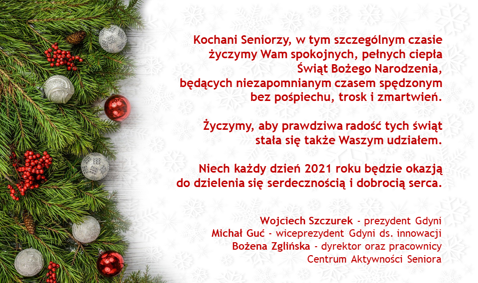 Życzenia świąteczne 2020